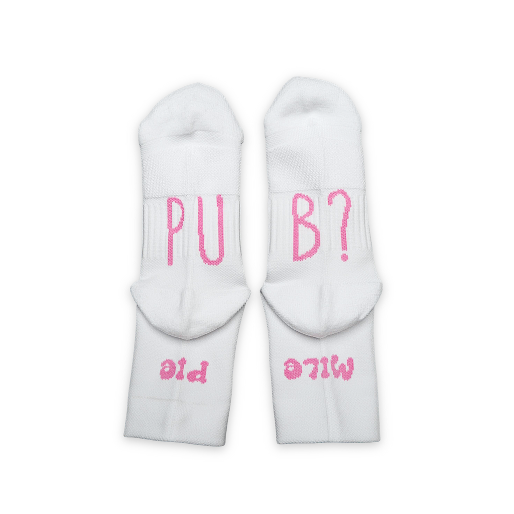 PUB? Run Socks - White