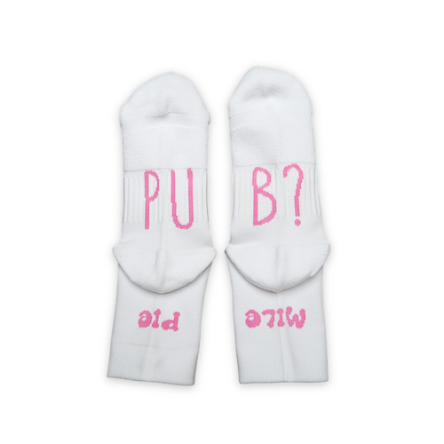 PUB? Run Socks - White